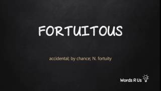 How to Pronounce FORTUITOUS in American English [upl. by Assilac321]