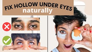 How to PLUMP UP HOLLOW UNDER EYES naturally [upl. by Anyel]