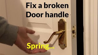 How to fix a Loose Door Handle  Replace broken spring [upl. by Erdnaek]