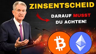 FED Zinsentscheid Bitcoin Absturz oder Rally Prognose [upl. by Resay]