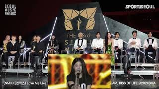 33rd SMA Seoul Music Awards idols reaction to NMIXX [upl. by Roxanna]