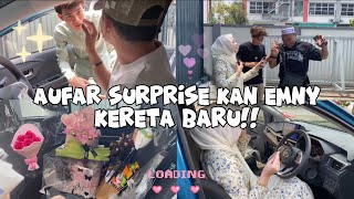 AUFAR SURPRISE KAN EMNY KERETA BARU EMNY HAPPY DAPAT HADIAH DARI FANS PENUH KERETA [upl. by Isle488]