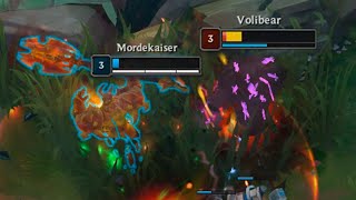 MORDEKAISER vs VOLIBEAR at LVL 3  1212 [upl. by Silliw292]