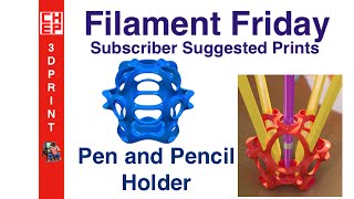 Filament Friday 8  Unique Pen and Pencil Holder on Davinci 10 Video 045 [upl. by Ainej742]