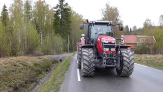 Massey Ferguson 6718S som transporttraktor [upl. by Ladnar717]