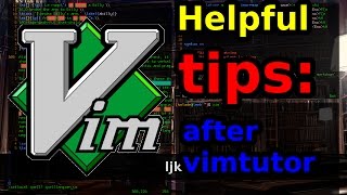 After Vimtutor Some basic vim editing tips [upl. by Sakul]