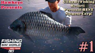 Fishing Sim World Pro Tour  2023 Ep1  Gilhams Fishing Resort Personal BEST Siamese Carp [upl. by Abroms]