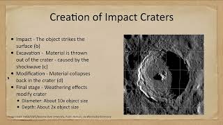 Lesson 9  Lecture 2  Impact Cratering  OpenStax Astronomy 2023 [upl. by Atsyrk]