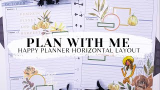 PLAN WITH ME 📒  HAPPY PLANNER HORIZONTAL LAYOUT  SEASONS OF COLOR amp RONGRONG  OCT 11  17 [upl. by Dong]