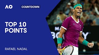 Rafael Nadals Top 10 Points  Australian Open [upl. by Everett]