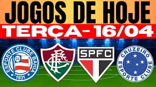 JOGOS DE HOJE  BRASILEIRÃO 2024  TERÇAFEIRA 16042024  JOGOS DE HOJE [upl. by Egidius944]