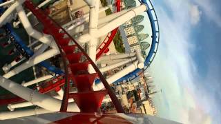 Battlestar Galactica Roller Coaster POV Universal Studios Singapore Human amp Cylon [upl. by Ayotl815]