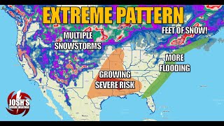 32324 EXTREME PATTERN Brings Heavy Northern Snow East Coast Flooding and Plains Severe Weather [upl. by Clerk]