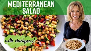 Mediterranean Chickpea Salad  Kathys Vegan Kitchen [upl. by Novick]