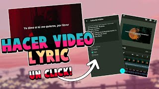 La Mejor Aplicación para Hacer Video Lyric Aesthetic En Un Toque Android [upl. by Solis]