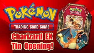 Pokemon Charizard EX Tin Opening  Great Pulls [upl. by Damarra]