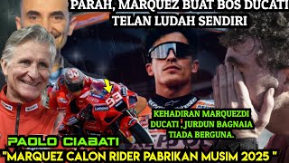 HEBOH💥KEJUTAN BOS DUCATI PASTIKAN MARQUEZ KE TEAM PABRIKAN MUSIM 2025 NGERI💥MOTOGP 2024 [upl. by Semyaj323]