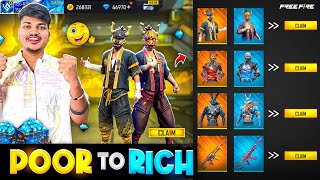 Free Fire Noob POOR id To RICH Pro Id In 20000Diamonds💎😍 100 Luck Royale Trick Garena Free Fire [upl. by Ellon715]