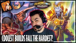 COOLEST BUILDS FALL THE HARDEST  Hearthstone Battlegrounds [upl. by Marmion]