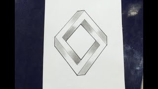 How to draw impossible 3d rhombus illusion [upl. by Mcclimans]