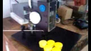 date printing batch coding machine for small convex asafoetida jars [upl. by Lamprey758]