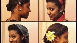 4 Easy Stylish Ways to Bun Your Transitioning Hair [upl. by Anstus792]