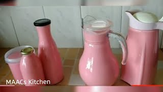 Quick And Easy Strawberry Yogurt Recipe Homemade Yoghurt Recipe [upl. by Danielson]