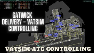 Back in the ATC Tower EGKKDEL Controlling  VATSIM ATC [upl. by Anetsirk]