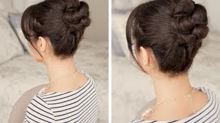 How to Braided Bun Hair Tutorial [upl. by Aitenev]