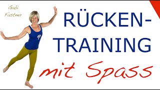 😊19 min Rückentraining mit Spass  ohne Geräte im Stehen [upl. by Nyroc24]