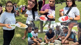 SALDI CONVENTION ki picnic me khane ki moj pani puri ice gola watermelon 🍉 vandanavlog [upl. by Monique]