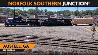 Austell Georgia USA  Virtual Railfan LIVE [upl. by Nilahs]