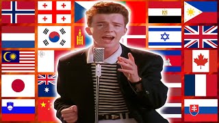 Rickroll in different countries [upl. by Einaffyt]