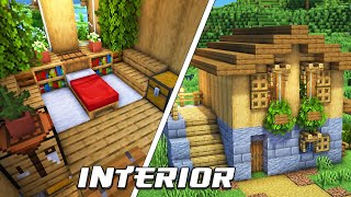 Minecraft How to Build a Small Survival House  Oak House  Part 2 [upl. by Aicillyhp]