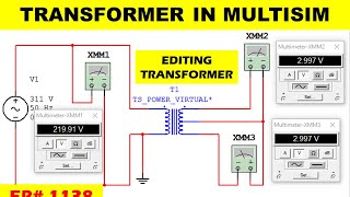 1138 Transformer simulation in multisim software [upl. by Assile63]