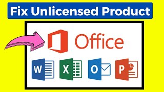 Fix unlicensed product and activation errors in office  How to fix Product Activation Failed [upl. by Nodab296]