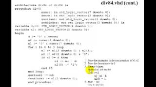 Lesson 58  Example 35 An 8bit divider using Procedure [upl. by Lasley]