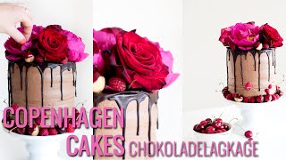 CHOKOLADELAGKAGE  Sådan laver du denne høje chokoladelagkage med mousse og bær  Copenhagen Cakes [upl. by Nnawaj]