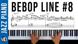 Bebop Lines You Should Know No8 in Minor  Sheet Music  12Key Workout [upl. by Arehahs43]