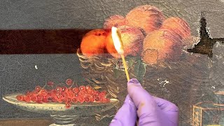 How A Damaged Old Oil Painting Is Professionally Restored [upl. by Lenzi]