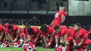 RAW Kahuku Red Raiders perform haka after win against Konawaena [upl. by Rihat]