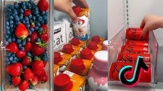 15 Minutes of restocking fridge asmr🌠Tiktok Compilation6🍨🍨 [upl. by Brozak]