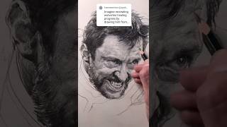 Drawing Wolverine Starting from the Skullanatomy drawing art [upl. by Nosnaj]