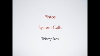 PintOS  System Calls [upl. by Rossy]