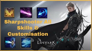 Lost Ark Hawkeye Sharpshooter All Skills amp Customisation Gameplay With Timestamp [upl. by Drawde685]