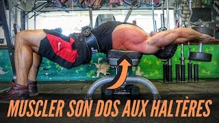 MES 9 MEILLEURS EXERCICES HALTÈRES POUR SE MUSCLER LE DOS Sans machine [upl. by Yartnoed]