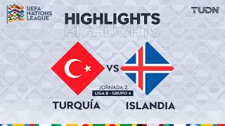 HIGHLIGHTS  Turquía vs Islandia  UEFA Nations League 2024  TUDN [upl. by Thalia]