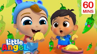 New Flavors Song Tasting Hispanic Foods  More Sharing Little Angel Kids Songs amp Nursery Rhymes [upl. by Sailesh]