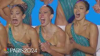 Team USA artistic swimming CLINCHES Paris spot with stellar routine at Worlds  NBC Sports [upl. by Scurlock198]