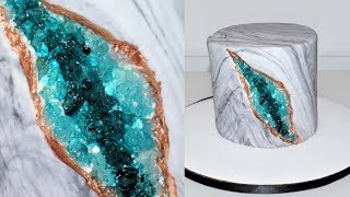 Cake decorating tutorials  how to make a geode cake  Sugarella Sweets [upl. by Skippie317]